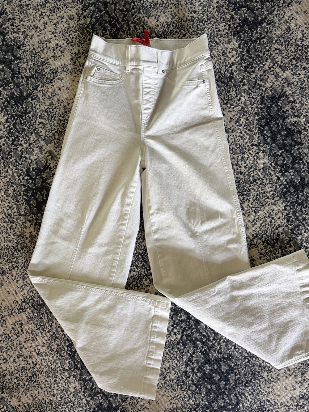 Spans Wide-Leg Alabaster Jeans